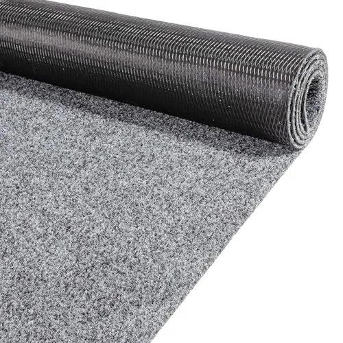 ANRO Teppich Läufer Schmutzfangmatte Sauberlaufmatte Fußmatte Indoor Outdoor Flur Eingang Oskar 800 x 80 cm Grau
