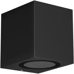 ledscom.de Wandleuchte ALSE für außen, IP54, Downlight, schwarz matt, eckig, 1x GU10 max. 35W