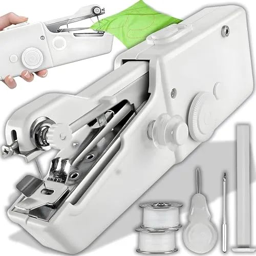 Retoo Elektrische Mini Nähmaschine - Einfache Nähmaschinen, tragbar und benutzerfreundlich, ideal für Anfänger und schnelle Änderungen, perfekt für Reisen.