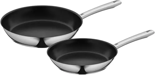 WMF Pfannen-Set, Edelstahl 2-tlg. - Pfannen, induktionsgeeignet und antihaftbeschichtet, ideal für vielseitiges Kochen in der Küche.