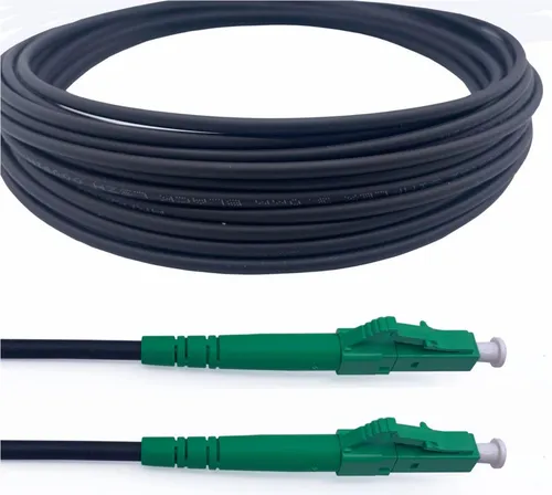 Elfcam 50m Glasfaserkabel mit Stahlmantel LC/APC in gelb von Elfcam