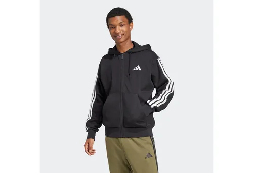 ADIDAS Herren Kapuzensweat Essentials 3-Streifen - Hoodies, bequeme Kapuzenjacke mit flauschiger Innenseite für optimale Wärme, ideal für kalte Tage und nachhaltig aus mindestens 70 % recycelten Materialien.