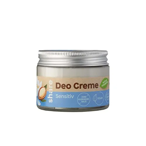 share Deocreme Sensitiv 50 ml – Deo Spendet Ein Hygieneprodukt an Einen Menschen in Not – Vegane Naturkosmetik Ohne Aluminiumsalze