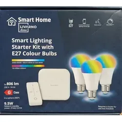 Livarno Home Smart Home LED Starter Kit Gateway Zigbee 3x Led E27 Smart-Beleuch