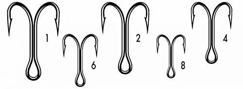 VMC 9908BZ Zwilling Haken offen Gr.1 Köderfischhaken 10 Stück