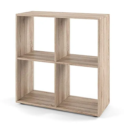 Vicco Raumteiler Tetra, Sonoma, 72 x 72.6 cm - Raumteiler-Regale im modernen Design mit 4 offenen Ablagflächen für Bücher und Dekoration. Ideal für eine stilvolle Raumtrennung und Ordnung in Ihrem Zuhause.