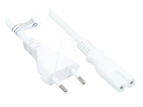 GC P0370-W050 - Euro-Stecker Typ C auf C7 , weiß, 0,75 mm², 5 m