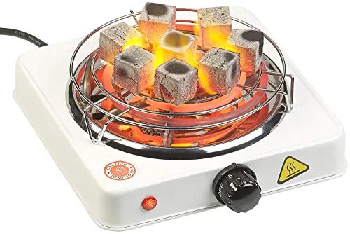 Produktbild Duvence Shishakohle Anzünder: Elektrischer Kohle-Anzünder für Shisha, mit Kohlegitter, 1.000 Watt (Shisha Kohle Grill elektrisch, Grillanzünder, Toaster)