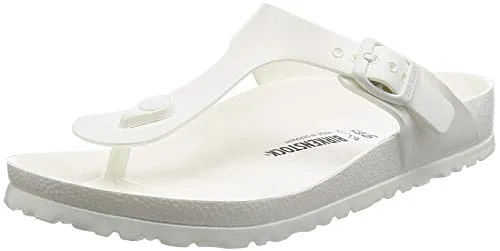 BIRKENSTOCK Gizeh Zehentrenner für Unisex-Erwachsene, Weiß (White), Größe 36 - Damen-Zehentrenner aus hochwertigem, synthetischem Material für ultimativen Komfort und Unterstützung beim Gehen.