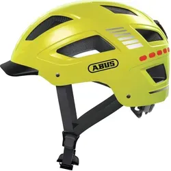 ABUS Hyban 2.0 LED Fahrradhelm mit Licht - Fahrradhelme: Urbaner Helm mit robustem ABS-Kunststoff, 360° Sichtbarkeit durch aufladbares LED-Licht - ideal für Stadtverkehr und Pendler.