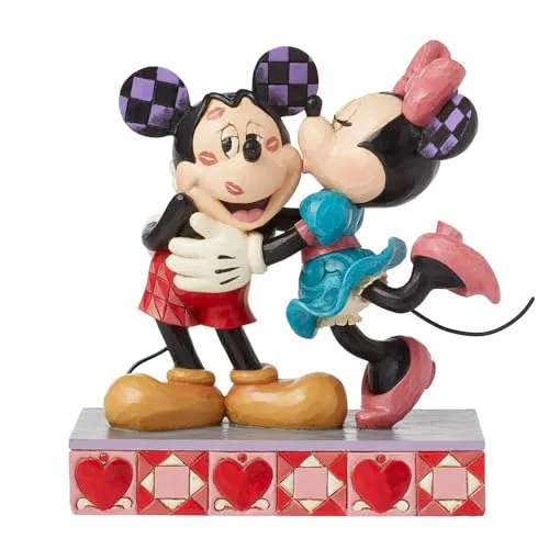 Disney Traditions Mickey Minnie Kisses On Cheeks Figurine