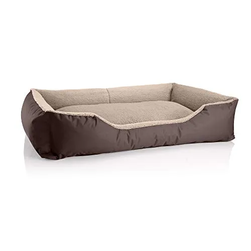 BedDog Hundebett Teddy - Ergonomisches Hundesofa aus Cordura und Microfaser-Velours - Hundebetten - Hochwertiges, waschbares Hundebett mit ergonomischem Design für optimalen Komfort und Gelenkschonung, ideal für drinnen und draußen.