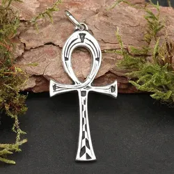 Drachensilber Ankh Schmuck Anhänger aus 925 Silber in silber von Drachensilber