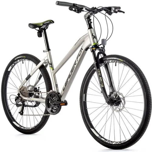 leichtes 28 Zoll Alu Leader Fox Toscana Lady Bike Shimano 27 Gang Disc silber Rh51cm