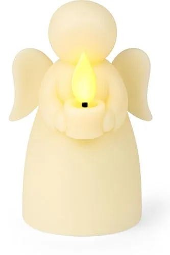 mucHome LED Kerze mit Timer Echtwachs