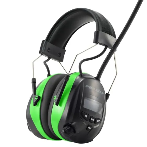 PROTEAR Gehörschutz mit Radio DAB/DAB+/FM/Bluetooth 5.4, Noise Cancelling Wireless Kopfhörer für Werkstatt, Garten/Mähen, SNR 30dB