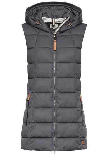 camel active Damen Lange Weste mit Kapuze Dunkelblau in blau von camel active