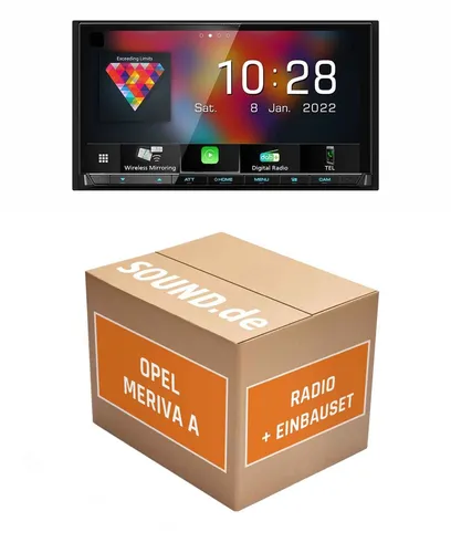 Autoradio Kenwood DMX8021DABS für Opel Meriva A Facelift Charcoal-Metallic (Wire