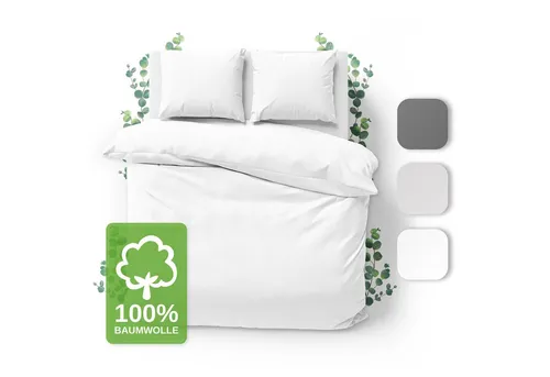 JACOBSON Bettwäsche 200x200 Set in weiß von Jacobson