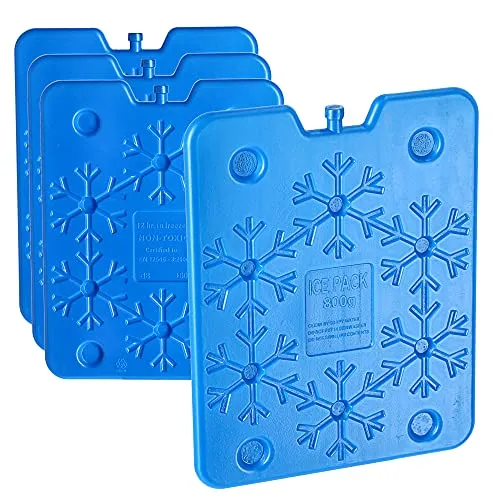Cepewa Kühlakku für Kühltasche 4er Set │ Coolpacks wiederverwendbar 800ml 25x32cm │Kühlelemente von -18 bis +40° (1 x 4er Set Kühlakkus 800ml)