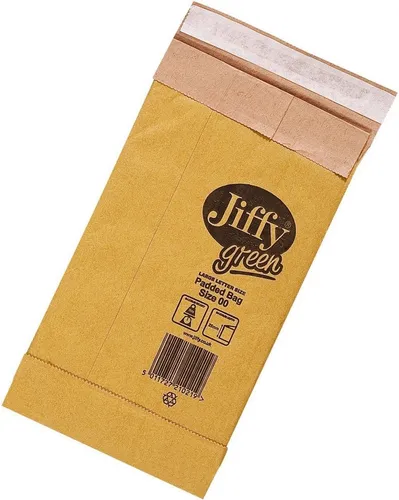 Elepa Papierpolstertasche Jiffy 00, 105x229mm, 200 Stück - Hochwertige Papierpolstertasche für sicheren Versand. Mit praktischer Lochung für Klammer und robuster Polsterung. Ideal für den professionellen Einsatz.