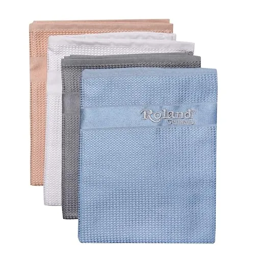 Roland Germany Mikrofaser Putztücher Allzwecktücher Reinigungstücher Trockentuch 4 er Set Premium Tücher