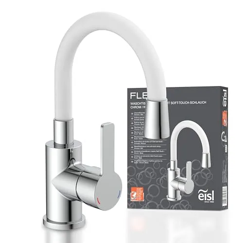 EISL FLEXO Waschtischarmatur in Weiß und Chrom in weiß von EISL