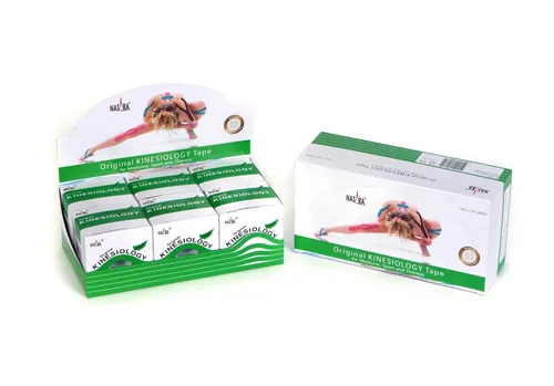 NASARA Kinesiologie-Tape 6er Displaybox in 12 Farben - Hochwertiges Kinesiologie Tape in 12 Farben, ideal für Sport und Therapie. Mit hervorragenden Klebeeigenschaften und hoher Hautverträglichkeit für optimalen Tragekomfort.