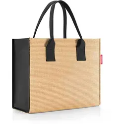 reisenthel Daily Shopper Umhängetasche raffia black in beige von reisenthel