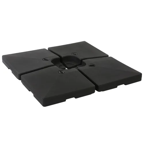 Sonnenschirmständer HWC-F79, 124kg befüllbar in schwarz von Mendler