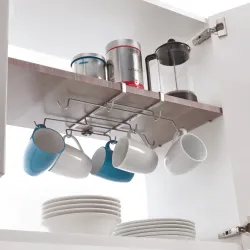 Metaltex Deutschland GmbH Metaltex Spidermug Tassen/Becherhalter, Praktischer Raumsparer zum Anhängen an Regalfachböden oder Ablagen, Maße: 37 x 28 x 6 cm 364929 039