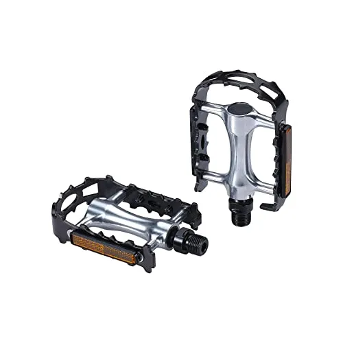BBB Cycling Bigfeet 2.0 Fahrradpedale mit Reflektoren | Rutschfest und E-Bike Ready - Robuste Fahrradpedale für jedes Rad mit rutschfesten Haken und beidseitigen Reflektoren für optimale Sichtbarkeit. Ideal für Stadträder, Trekking und E-Bikes.