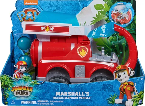 Paw Patrol Jungle Pups Deluxe Fahrzeug Marshall Elefant + Figurenset