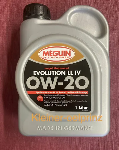 ltr. Meguin Motorenoel EVOLUTION LL IV 0W-20 VW 508.00/509.00 Porsche C20 Ford 1