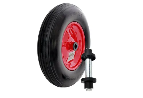 Baumarktplus Schubkarrenrad Vollgummi 4.80/4.00-8 mit Stahlfelge - Zubehör für Gartengeräte – Pannensicheres Vollgummi-Rad für Schubkarren, ideal für robuste Nutzung und keine Platten mehr! Belastbarkeit bis 200 kg.