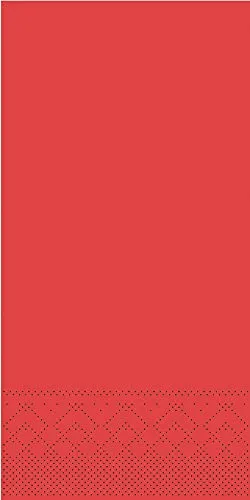 MANK Servietten in ROT aus 3-lagigem Tissue, 33 x 33 cm, 1/8 Falz, saugstarke Einmalservietten, 100er-Pack, Ideal für Hochzeiten Partys & Catering