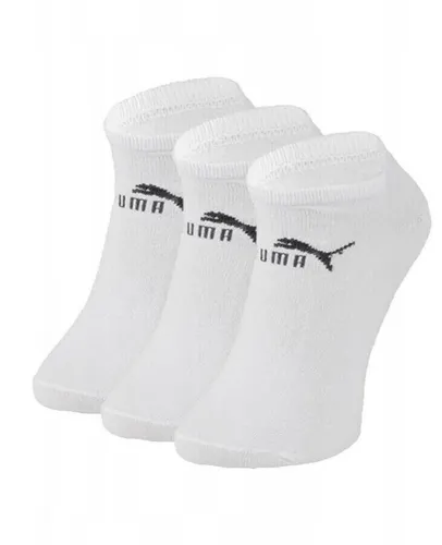 PUMA Plain Sneaker Sportsocken 3er Pack - Weiß, EU 43-46