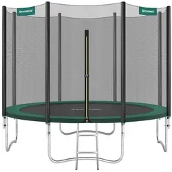 SONGMICS Gartentrampolin Ø244 cm mit Leiter und Sicherheitsnetz - Gartentrampolin für Spaß und Fitness im Freien! Mit sicherem, engmaschigem Sicherheitsnetz und gepolsterten Stangen, ideal für Familien mit Kindern.