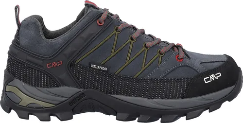 CMP Rigel Low Trekking Shoes WP titanio-chili (75US) 44 - Wasserdichte Wanderschuhe für Herren, ideal für Trekking und Outdoor-Aktivitäten. Mit CMP FullOn GRIP Sohle für optimalen Halt und extra Komfort durch Knöchelstütze.