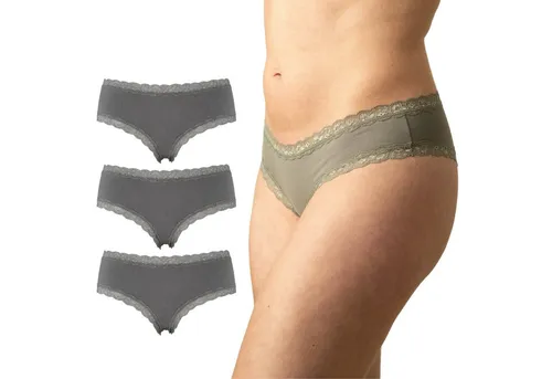 Benonetti Brazilian Slip Unterhosen Damen Seamless Spitze – Komfortable und stilvolle Unterwäsche, Gr. M in grau - Elegante Brazilian Slips mit verführerischen Spitzen für jeden Anlass. Nahtloses Design und atmungsaktive Baumwolle sorgen für perfekten Sitz und hohen Tragekomfort, ideal für Alltag und Freizeit.