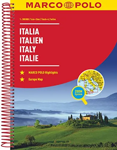 Produktbild MARCO POLO Reiseatlas Italien 1:300.000: mit Europa 1:4,5 Mio.