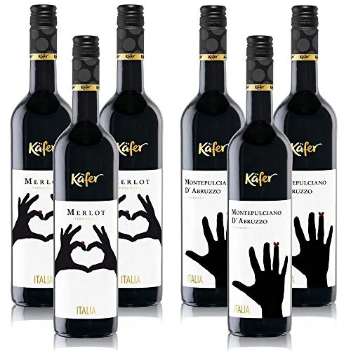 Käfer Probierpaket Rotwein, gemischtes Weinpaket (6x0,75l)