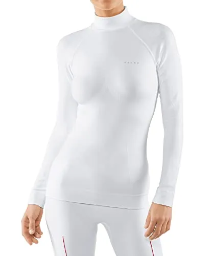 FALKE Damen Baselayer-Shirt Maximum Warm High Neck W L/s - Funktionsunterwäsche für kalte Tage: Hochwertiges, schnelltrocknendes Shirt mit Rollkragen und optimaler Passform für maximale Bewegungsfreiheit beim Sport.