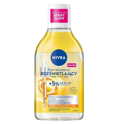 Produktbild Rozświetlający płyn micelarny z 5% serum 400ml Nivea 5900017093321