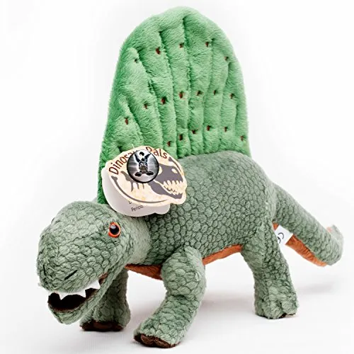 Dinosaurier Dimetrodon Kuscheltier 36 cm - Kuscheltier für Dino-Fans - Stofftier & Teddybär, ausgefallenes, kuschelweiches Plüsch mit Schuppenmuster und besticktem Rückensegel – das perfekte Geschenk für kleine und große Dinofans!