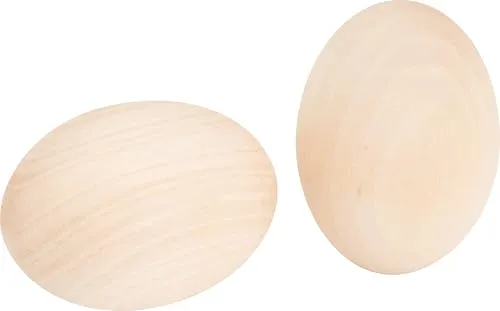 VBS Holz-Eier 6 x 4 cm 2 Stk. aus Holz für Ostern Deko Eier Basteln DIY Projekte Osterbasteln Eier bemalen Osterdeko Dekoration