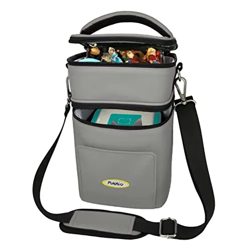 PUNALU große Tasche für Toniebox, viel Platz für Tonie Hörfiguren, Toniebox Tasche (grün)