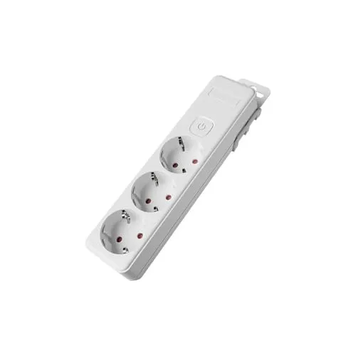 Braytron Mehrfachsteckdose 3-Fach ohne Kabel, mit beleuchtetem EIN-/Ausschalter, 3680W, Kindersicherung, Steckdosenleiste für individuelle Installation mit Clip-System