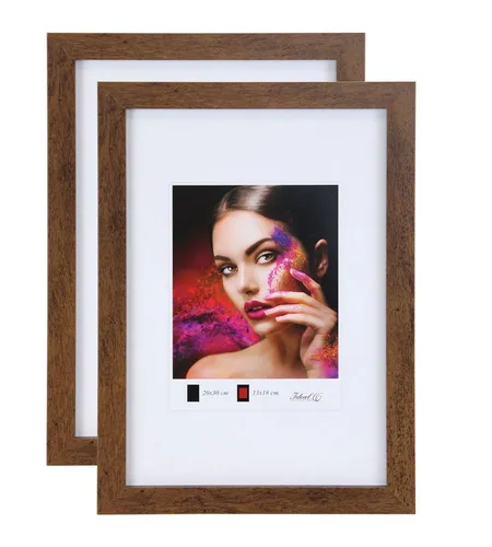 IDEAL TREND 2er Set Holz Bilderrahmen Braun 50x50 cm von IDEAL TREND