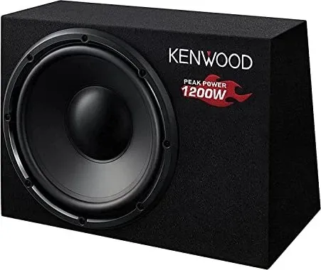 Kenwood KSC-W1200B Subwoofer - 300 Watt Leistung - Car-HiFi-Lautsprecher mit kraftvollem 300 Watt Subwoofer für beeindruckenden Bass und besten Sound im Auto.